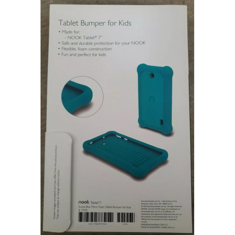 Nook BRAND NEW Nook Tablet Bumper for Kids Tablet 7"