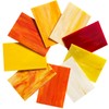 PALJOLLY 9 Pack Yellow Stained Glass Sheets, 4 x 6