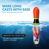 QualyQualy Fishing Floats, Weighted Catfish Pole Floats, High Visibility Wood