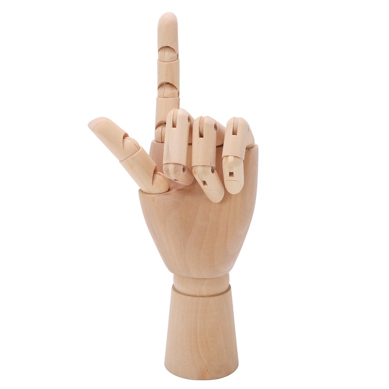 Wooden Hand Rotation Joint Professional Hand Model Various Shapes Wooden