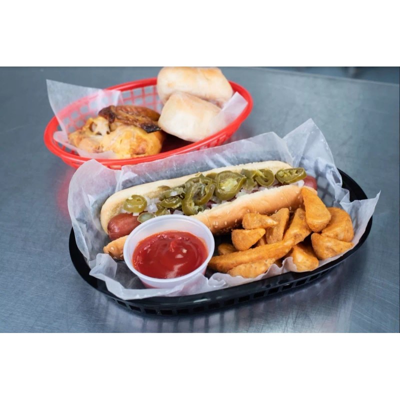 Dilitools Canasta Plástica 27.5 Cm Comida Rápida Paquete Con 10