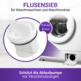 Viоks.pro 2x Lint Sieve Washing Machine Replacement for Bosch Siеmens Lint Sieve 00647920 00605010 - Fluff Sieves for Tumble Dryer and Askoll Drain Pump in Washing Machine Avantixx VarioPerfect iQ100