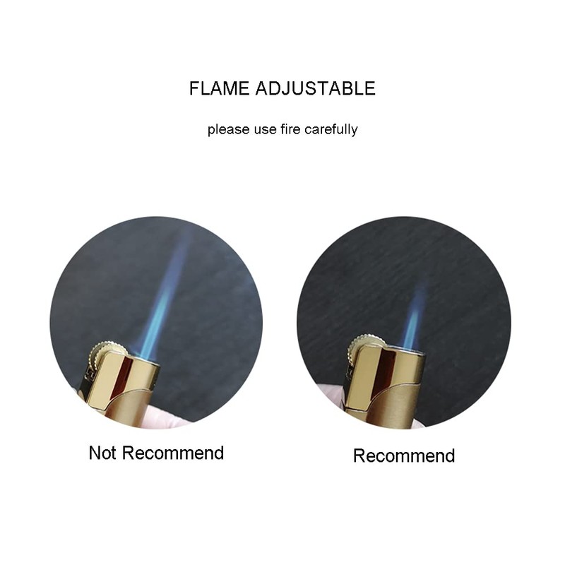 STAOSAN 2 Pack Portable Torch Lighter Fuel Tank Visible Butane