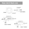 Searoam Slam Latch 2'' Flush Pull Latch Black Plastic Nylon