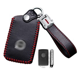 LETINGFAR Key Case for Volvo Smart Key Case Key Cover Genuine Leather Volvo Dedicated Design Key Holder Fit For XC60 XC40 S90 V40 XC70 V70 S40 V50 Key Case, Black