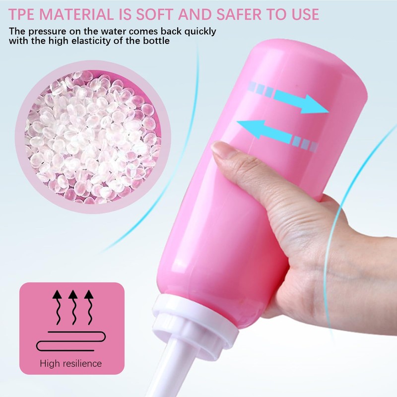 500ml Reusable Vaginal Cleansing System - Postpartum Douche Bottle with