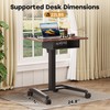 JOY worker Height Adjustable Rolling Laptop Desk with Shelf,Mobile Standing