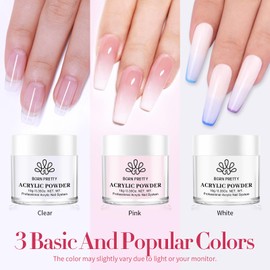 Acrylic Powder for Nails 36 Colors Professional Acrylic Nail Extension Kit for Professional and Beginners Acrylic Powder No Nail Lamp
