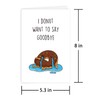 Leinessy Funny Coworker Leaving Card, Cute Donut Goodbye Card for