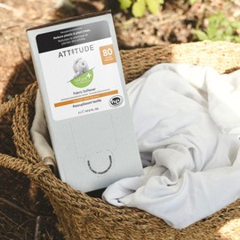 ATTITUDE Laundry Fabric Softener Liquid, Vegan and Naturally Derived Detergent, Plant Based, HE Washing Machine Compatible, Citrus Zest, Bulk Refill, 80 Loads, 67.6 Fl Oz