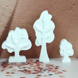 Silikonformen Gießformen Frühling, 3 Stück Baum Silikonform Frühling Gießform Baum Gipsformen zum Gießen Baum Gießformen Silikon Frühling Silikon Gießform Kerzenform für Kerzen Gips (A)