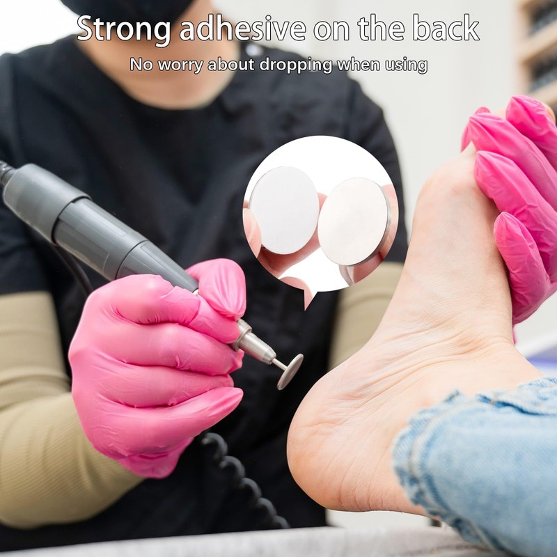 Difenni Sanding Paper Discs with Metal Nail Drill Bit Pedicure