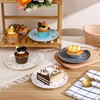 Koythin Ceramic Dessert Plates, Cute Fruits Dinner Plate, Printed Flowers