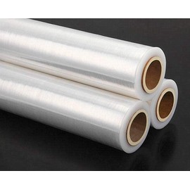 18" x 1000 Ft 80 Gauge 4 Pack Clear Stretch Wrap Industrial Strength 6.7lb/per roll, 27.6lb/per Box Cling Plastic Pallet Supplies Durable Self - Adhering, Packing,Moving, Heavy Duty Shrink Film Rolls