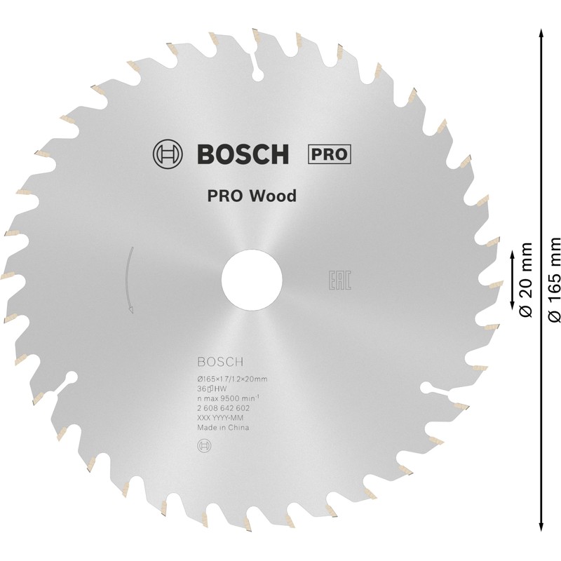 Bosch 2608642602 Circular Saw Blade for Optiline Wood