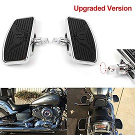 Adjustable Motorcycle Floorboards Rear Passenger Foot Pegs Footboard Pedals Compatible with Harley Sportster 883 1200 (Eagle Pattern Rear Floorboard)