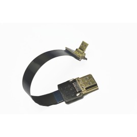 Short Soft Slim HDMI FPV HDMI Cable Micro HDMI Male 90 Degree Angled Male to Standard HDMI Full HDMI Normal HDMI Male for Gopro Sony Alpha A7RII A7SII A9 A6500 A6300（Not for Sony A6000 (10CM)