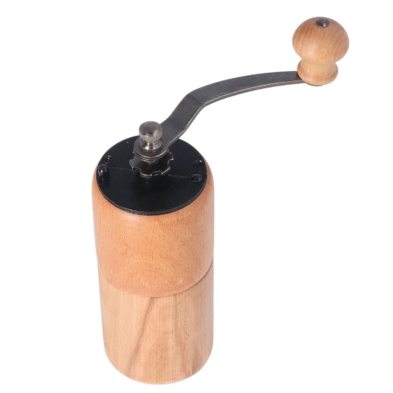Manual Coffee Grinder Adjustable Coarseness Quiet Portable Wooden Hand Crank
