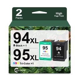 94/95 Ink Cartridge Replacement for HP 94 95 C8765WN C8766WN Ink Cartridge Compatible for HP Deskjet 460 5740 Officejet 100 150 H470 Photosmart B8300 B8330 PSC 1600 1610 Printer (1 Black, 1 Tri-Color)