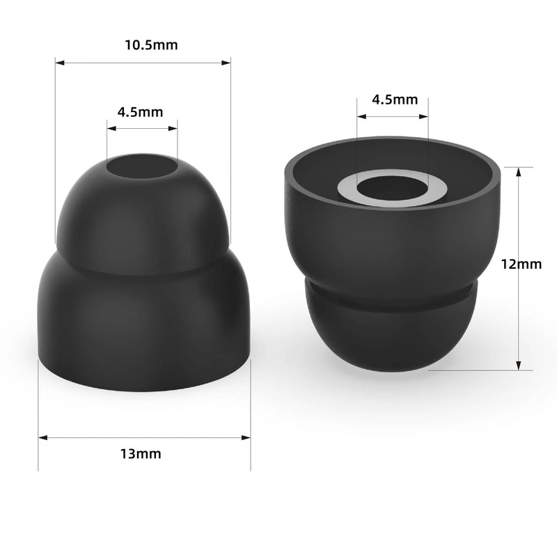 5 Pairs of Double Flange Replacement Earbud Tips fit Powerbeats,