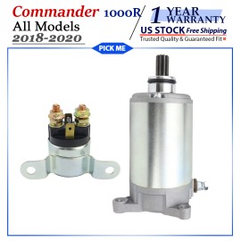 Motorsupermarkets Starter for Can-Am Bombardier Commander 1000R All Models 2018-2020 With Relay