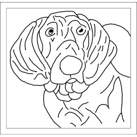 Rug Hooking Pattern " COLOMBO"  on natural linen