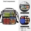 MIER Lunch Bag Men Double Deck Lunch Box Bag,Insulated Leakproof