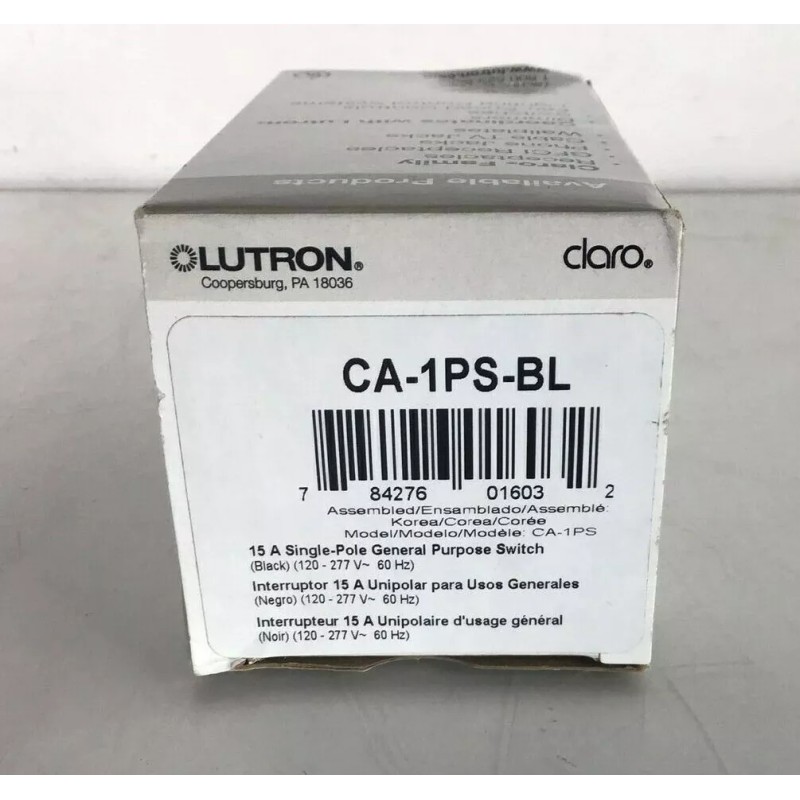 Lutron Claro CA-1PS-BL General Purpose Switch (Black)