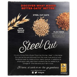 Better Oats Steel Cut Brown Sugar Instant Oatmeal with Flax oz. Box, maple, 15.1 Ounce