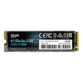 Silicon Power SSD 128GB 3D NAND M.2 2280 PCIe 3.0x4 NVMe1.3 P34A60 Series 5 Year Warranty SP128GBP34A60M28