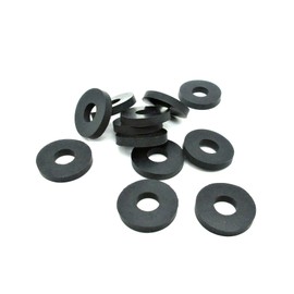 Black Rubber Washer Large Rubber Washers 1 1/4" OD x 1/2" ID x 3/16" Thickness - NBR Rubber Washers Flat Rubber Washers Round Rubber Washers (10)