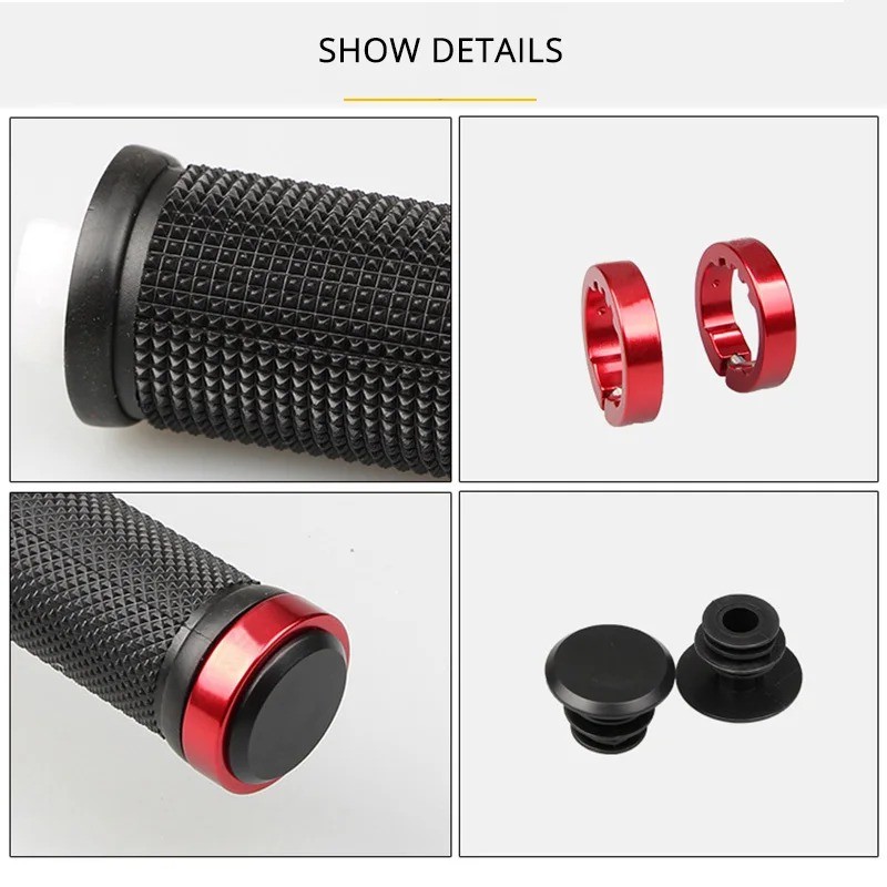 MTB Bicycle Handlebar Grips – Anti-Slip Rubber Lock-On Bike Grips