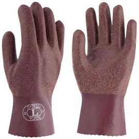 TOWA Twaron Natural Rubber Gloves, Brown, No.151, LL, 5 Pairs