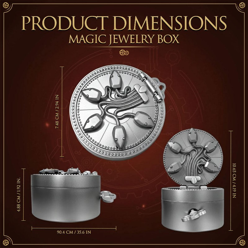 Mechanical Mystery Puzzle Box with Serpent Gate, Wizard Academy Kinetic