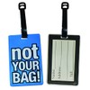 NOT Your Bag Blue Novelty Luggage Suitcase ID Address Travel