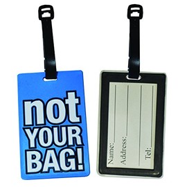 NOT Your Bag Blue Novelty Luggage Suitcase ID Address Travel Tag