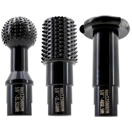 3pcs DIY Wood Carving and Deburring Tools Sphere Rotary Burrs with 5/8"-11 Thread for 4 1/2 and 5" Angle Grinder, Safe Carbon Steel Electric Grinder Bits Accessories for Wood Grinding Reaming Grooving