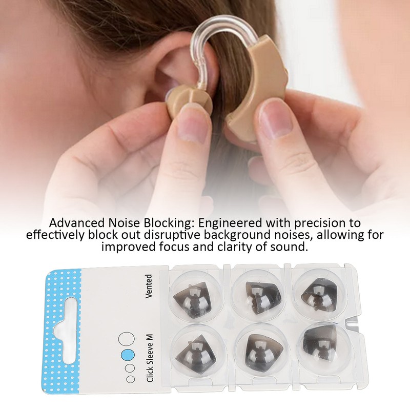 6pcs Silicone Click Sleeve Accessory Protect Ears Washable Sound Amplifier