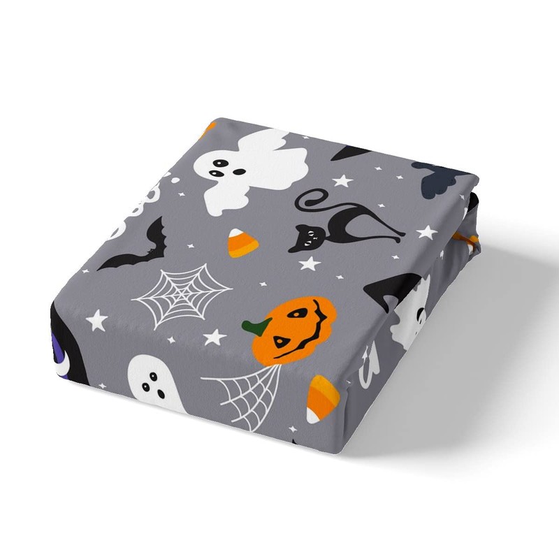 Spider Bat Bed Sheet Queen Set Pumpkin Lantern Sheets Sets