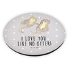 Mr. & Mrs. Panda Round Magnet Otter Hands Holding -