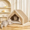 Large Wood Cat House for Indoor Cats - Cute Cat