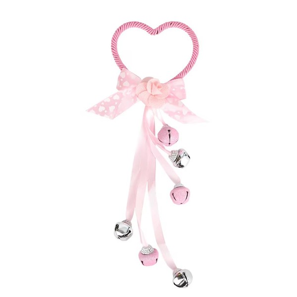 Valentine's Day Themed Heart Shaped Doorknob Door Hanger with Jingle