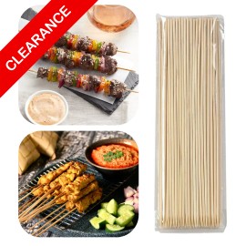 NoBrand NEW 100 Pack 6" Natural Wooden Skewers, Bamboo Sticks for Grilling, Kabob, BBQ