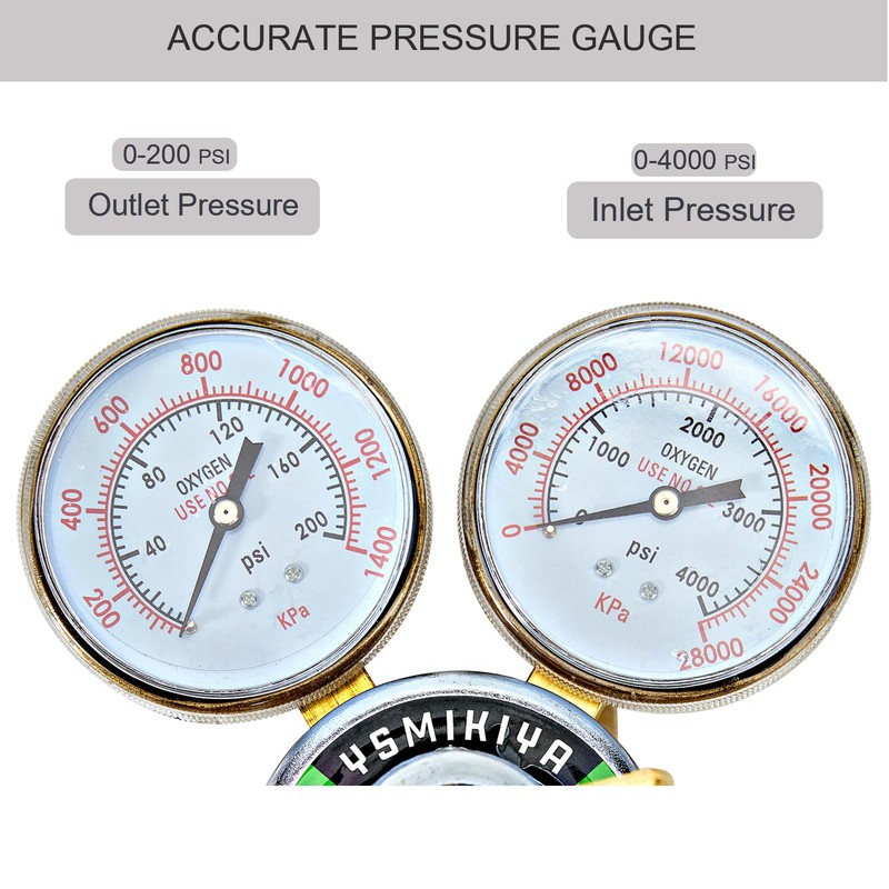Ysmikiya Heavy Duty Oxygen Regulator, Large Tank Gauge Cutting Torch