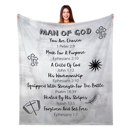 ARKUKU Confirmation Gifts for Teen Boys Christian Blanket Religious Gifts for Men Bible Verse Blanket for Son Boy Graduation Birthday Christmas Christian Gifts for Men Son 50"x60" Throw Blankets