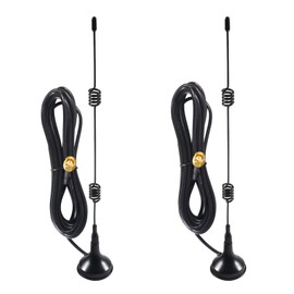 AEDIKO 2.4GHz 7dBi WiFi Booster Antenna (2-Pack) - SMA Male Connector - Dual Band (2.4GHz & 5.8GHz) - Compatible with WiFi Router, Security Camera, Network Card, USB Adapter