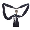 Exotic India Scarf Necklace with Pendent - Art Silk -