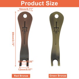 Piutouyar 2 Pack Guitar Bridge Pins Puller, Bronze Acoustic Guitar Pegs Remover Extractor, Metal Guitar Knob Puller Tool for Ukulele