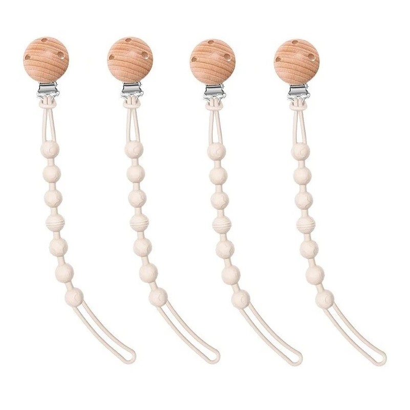 Seposeve 4 Pak Pacifier Holder Clips, Keeps Pacifier Clean, Soft