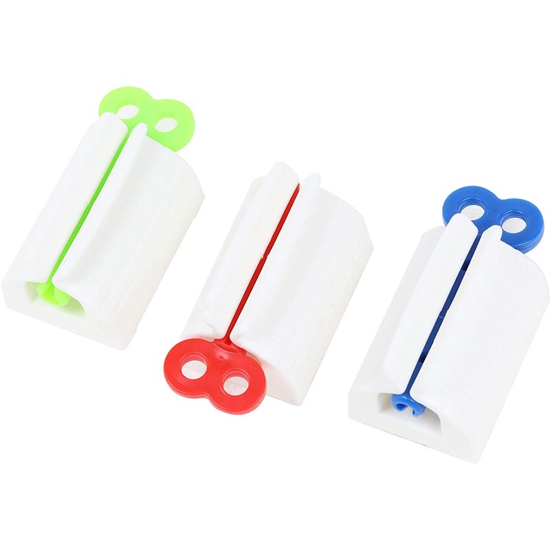 whiteeeen 3pcs Toothpaste Squeezer Rolling Toothpaste Squeezer Bathroom Rotating Toothpaste